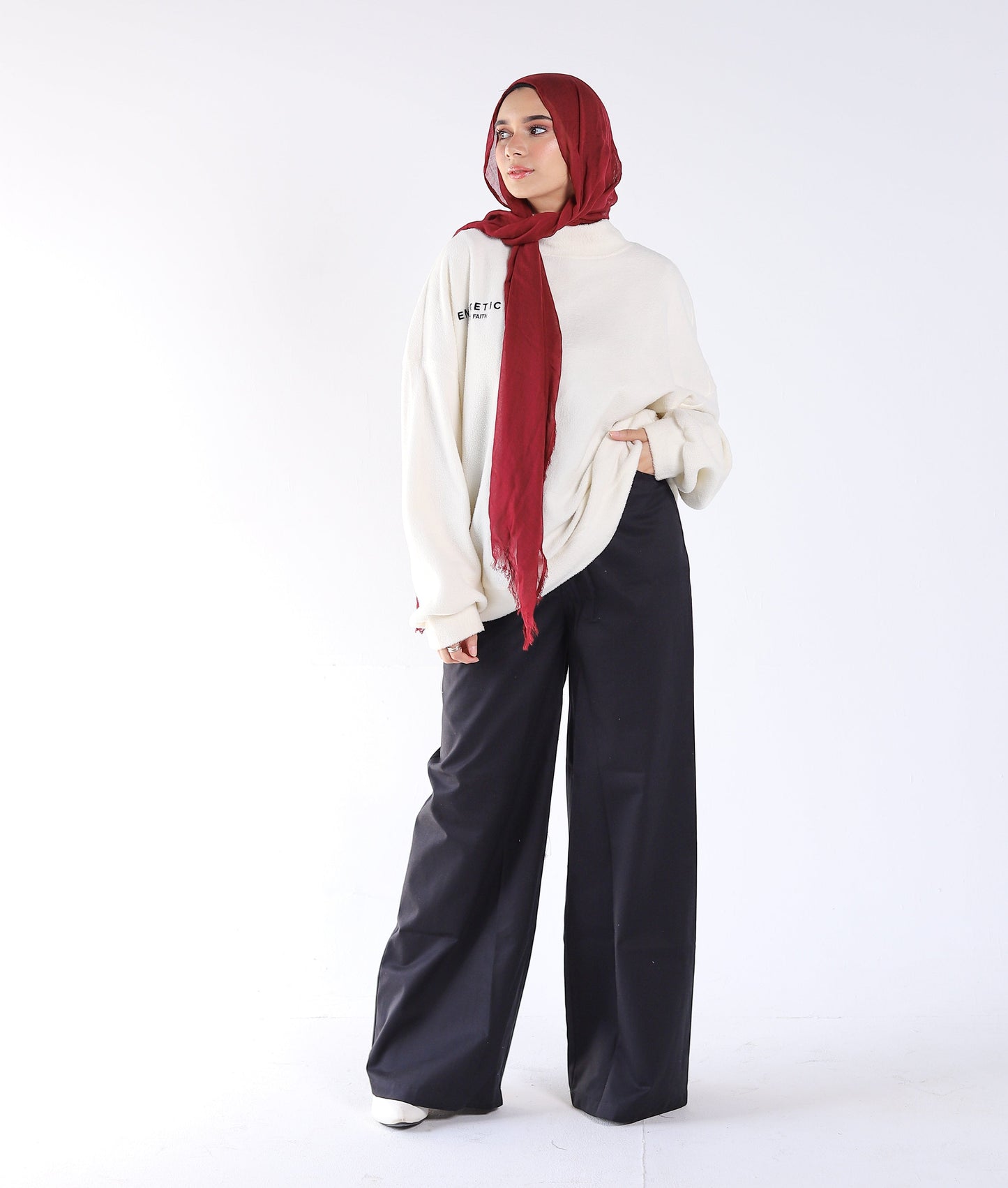 Black Wide cut pants- High Waist